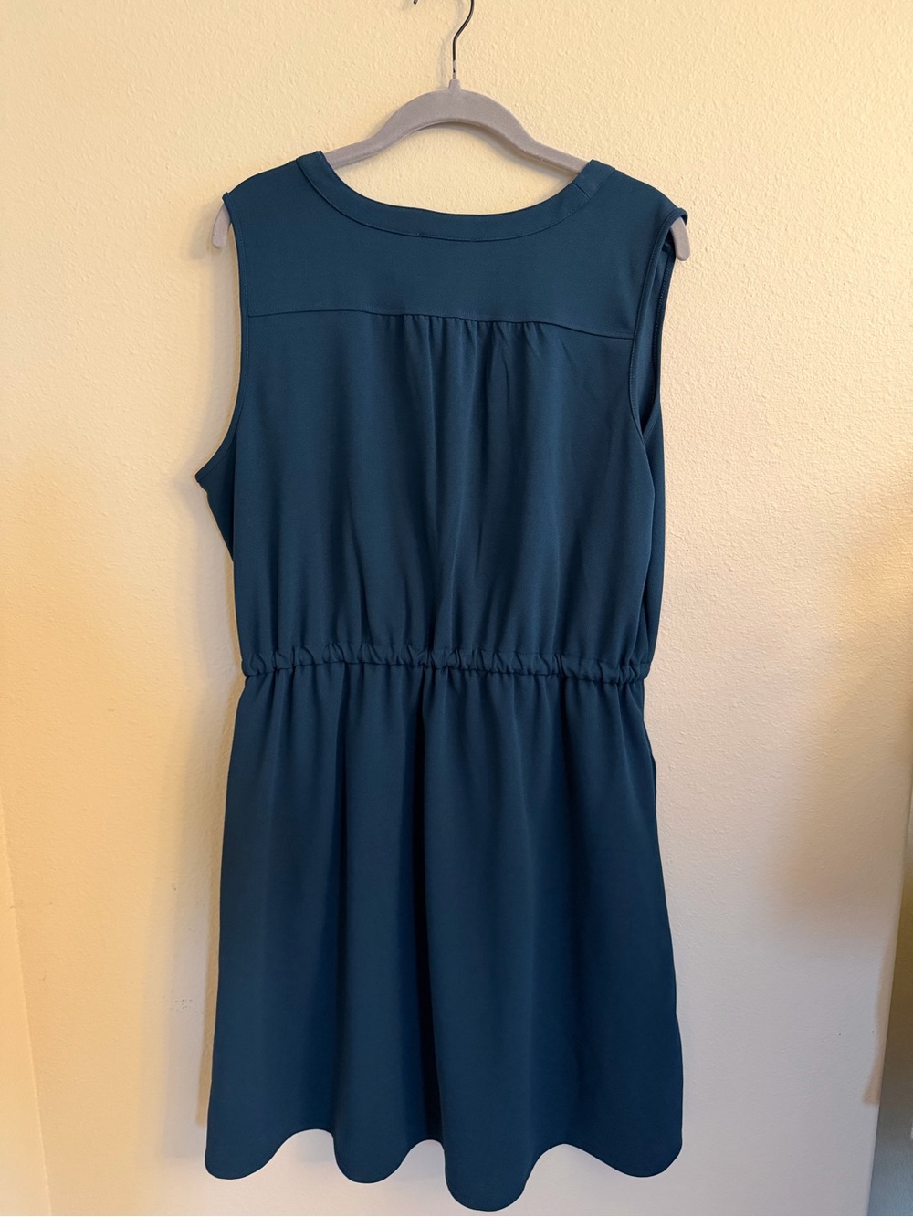 Maurices Teal Sleeveless Drawstring Waist Mini Dress Size XL with Front Zip - Picture 4 of 9